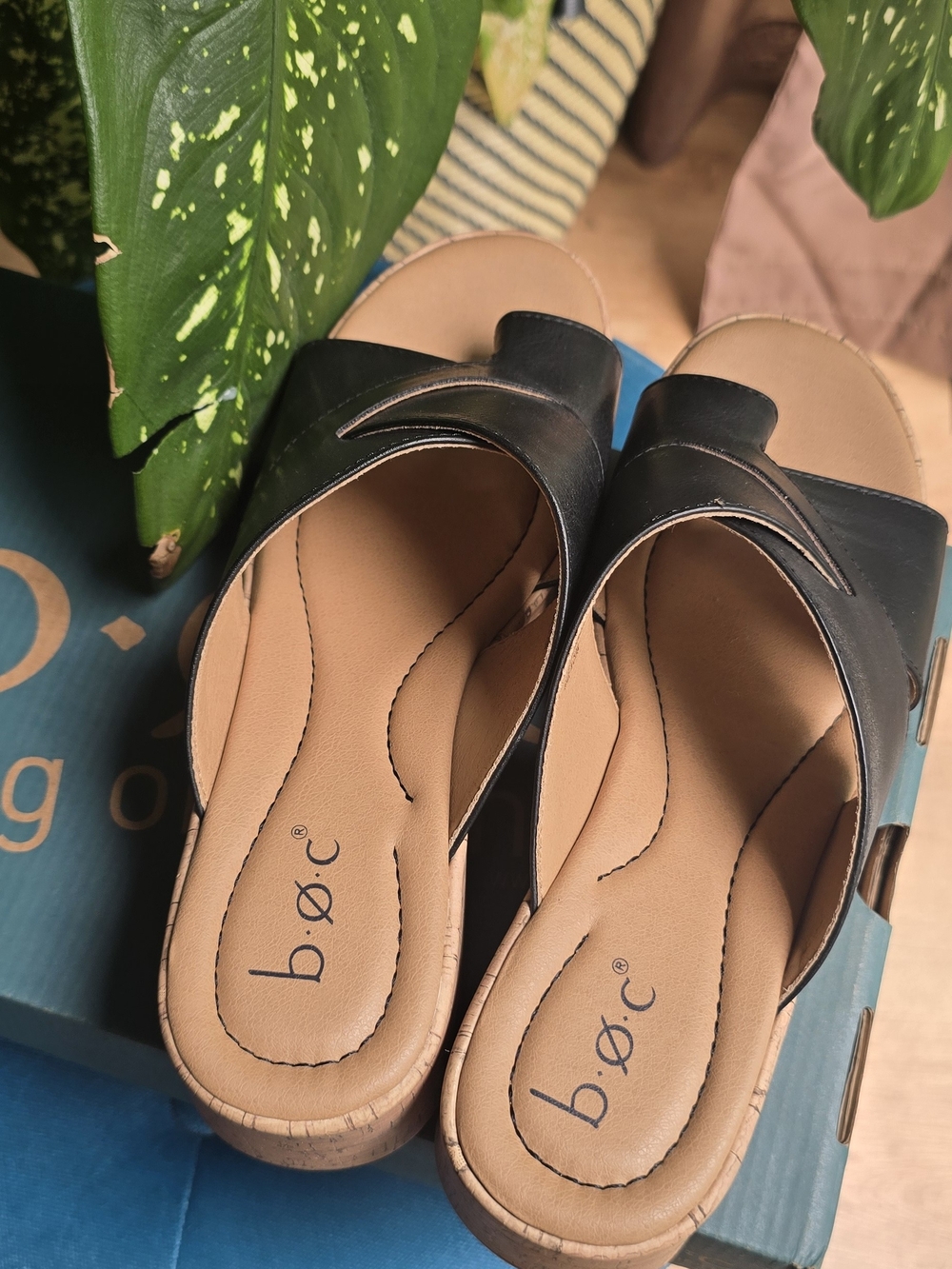 BOC Women's Black Slide Sandals